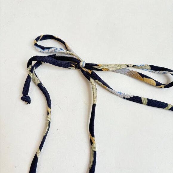 SIR Enid Balconette Bathing Suit Top NWT Bikini Navy Blue Floral 3 8 Delia Print - Picture 7 of 14